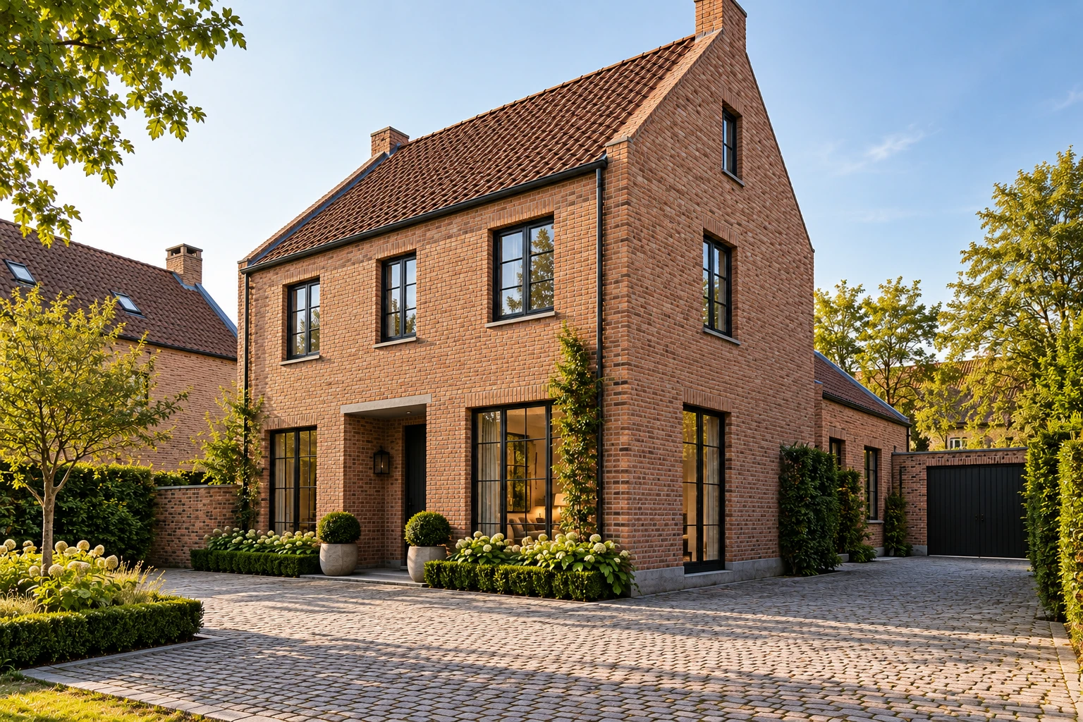 Flemish brick courtyard house
